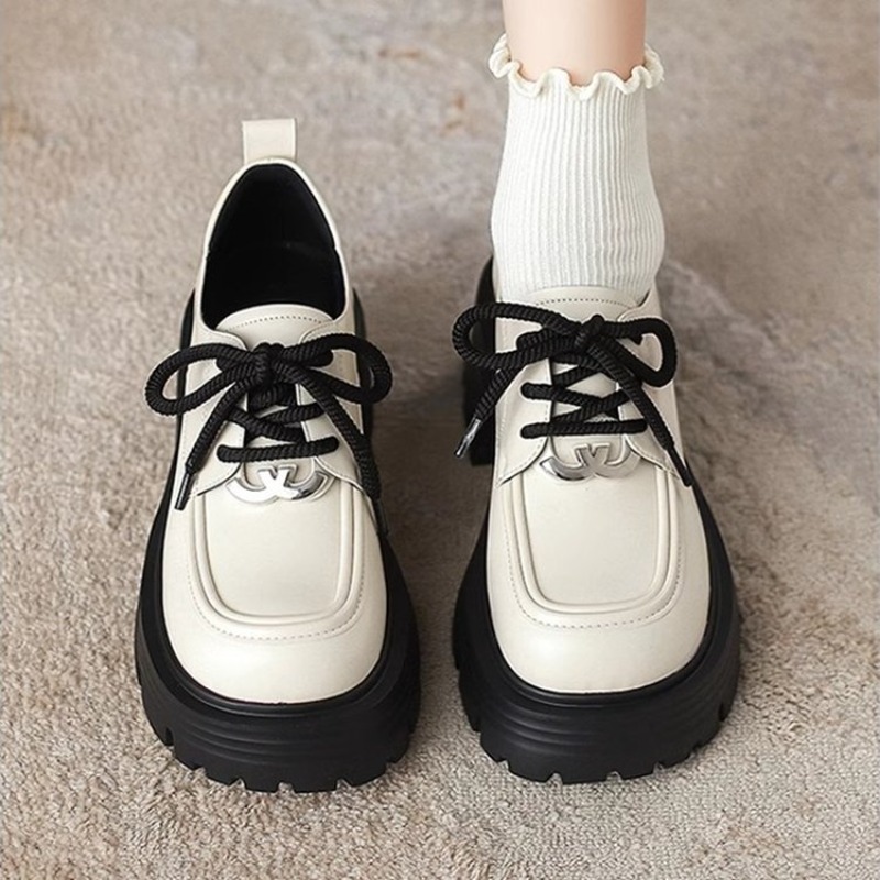 여성용 화이트 플랫폼 옥스포드 슈즈, 라운드 토, 메탈 - Oxford Lace Up Women 리뷰 및 가격