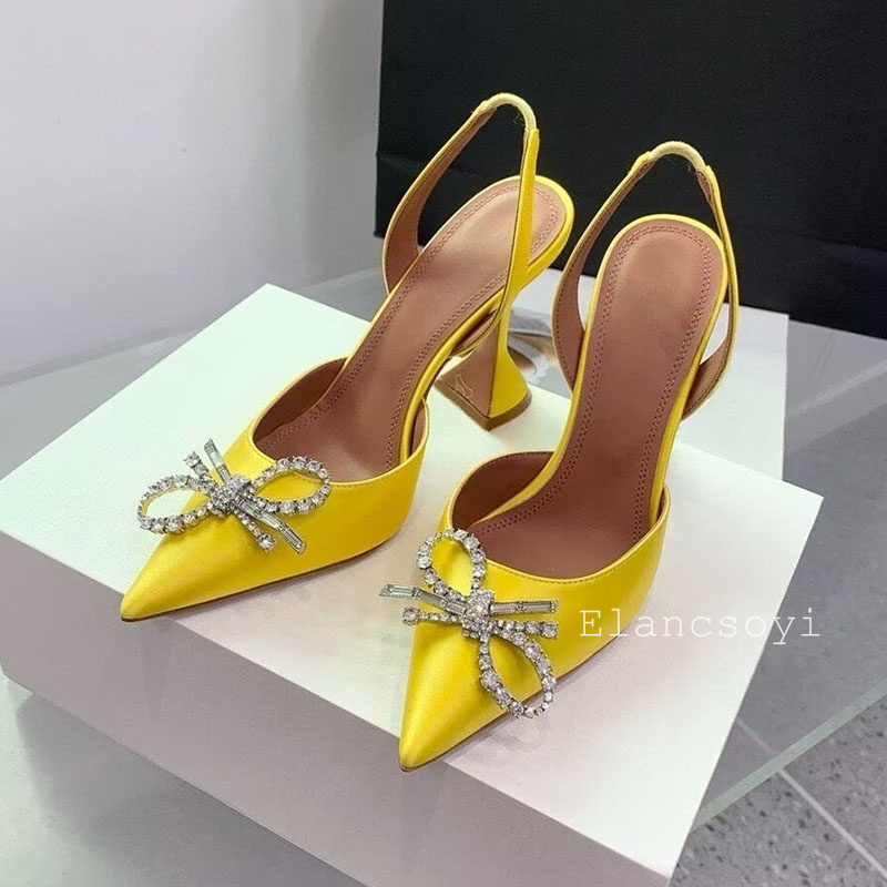 뾰족코 하이힐 여성 펌프스 크리스탈 리본 새틴 샌들 여 - Women'S Shoes Quality 리뷰 및 가격