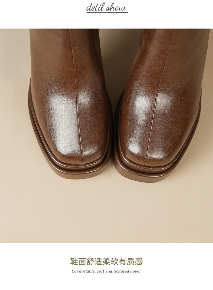 가을과 겨울용 여성용 부드러운 가죽 니하이 부츠, 빈티 - Knee High Boots Women 리뷰 및 가격