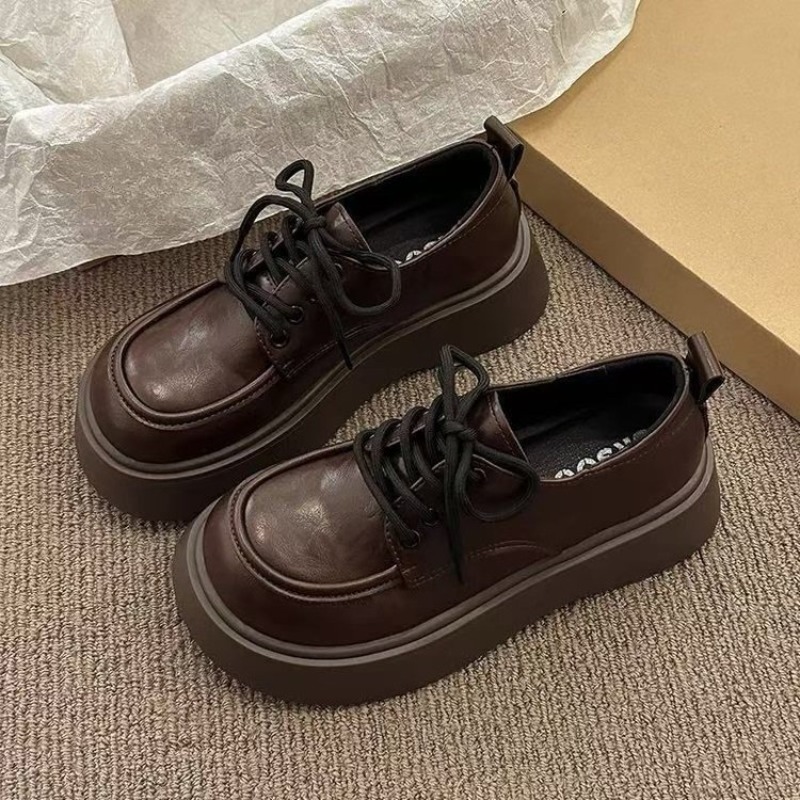 여성용 빈티지 브라운 레이스업 플랫폼 옥스포드 슈즈 라 - Oxford Lace Up Women 리뷰 및 가격