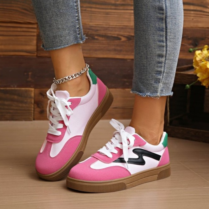 여성 테니스 스니커즈 플랫 여성 패션 혼합 색상 레이스 - Women Shoes Tennis 리뷰 및 가격