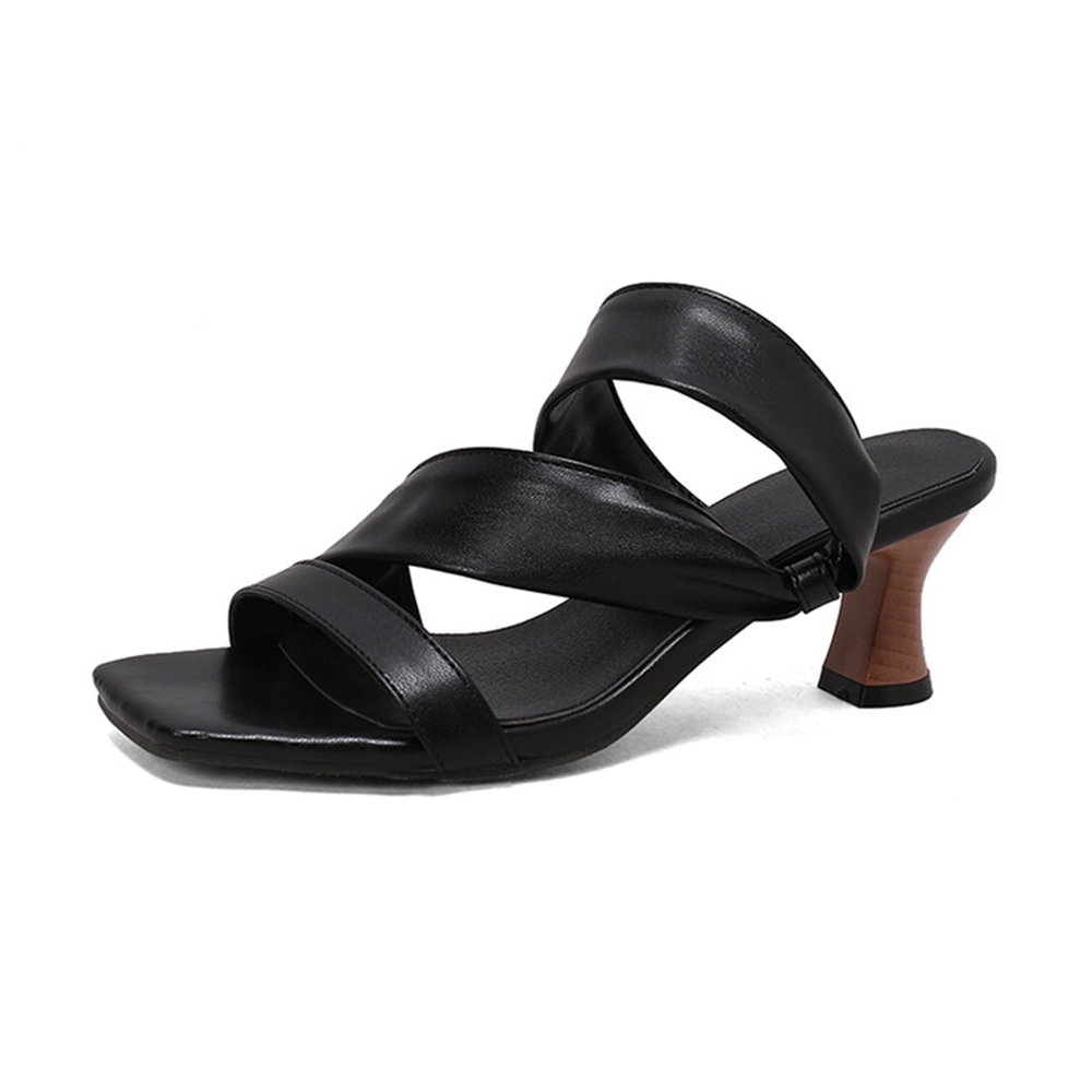 플러스 사이즈 여성 슬립온 뮬 샌들 오픈 스퀘어 토 커 - Women'S Shoes Quality 리뷰 및 가격